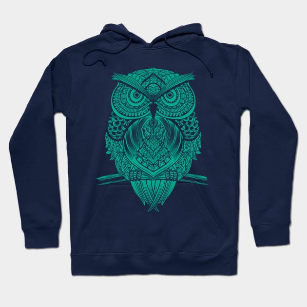 Wise Woodcut Owl Hoodie by machmigo